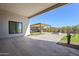 Patio and backyard view from sliding doors at 28409 N 59Th Way, Cave Creek, AZ 85331