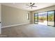 Open bedroom with wood-look tile flooring, recessed lighting, and expansive outdoor views at 3703 S Avenida De Angeles --, Gold Canyon, AZ 85118