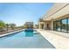 Backyard pool with spa and covered patio areas, perfect for outdoor entertaining at 3703 S Avenida De Angeles --, Gold Canyon, AZ 85118