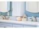 Close up shot of bathroom showcasing double vanity with nice fixtures and decor at 6819 E Grandview Dr, Scottsdale, AZ 85254