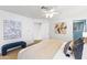 Bright bedroom with ceiling fan, closet, and an open layout offering flexibility and comfort at 6819 E Grandview Dr, Scottsdale, AZ 85254
