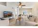 Open-concept living space with TV, furniture, and dining area in the background at 6819 E Grandview Dr, Scottsdale, AZ 85254