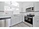 Updated kitchen featuring gray cabinets and stainless steel appliances at 8275 N 112Th Ave, Peoria, AZ 85345