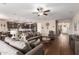 Spacious living room with hardwood floors and open floor plan at 1180 E Ridgerock St, Casa Grande, AZ 85122