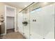 Large walk-in shower with glass enclosure at 1180 E Ridgerock St, Casa Grande, AZ 85122