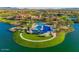 Aerial view of community pool and lake at 17103 S 182Nd Ln, Goodyear, AZ 85338