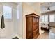 Bathroom with shower and access to bedroom at 17103 S 182Nd Ln, Goodyear, AZ 85338