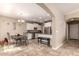 Kitchen with island, stainless steel appliances, and tile floor at 29068 N 124Th Dr, Peoria, AZ 85383