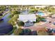 Aerial view of a community center with a large parking lot and water features at 4733 E Portola Valley Dr # 102, Gilbert, AZ 85297