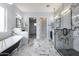 Elegant bathroom featuring a freestanding tub and marble finishes at 103 E Quartz Rock Rd, Phoenix, AZ 85085
