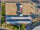 Aerial view of two bocce ball courts with covered seating at 10632 W Roundelay Cir, Sun City, AZ 85351