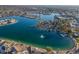 Aerial view of lakefront community with lush landscaping at 10632 W Roundelay Cir, Sun City, AZ 85351