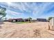 Expansive backyard, including a large building and patio area at 11120 E Grove St, Mesa, AZ 85208