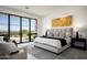 Bright bedroom with large windows and mountain views at 5939 E Quartz Mountain Rd, Paradise Valley, AZ 85253