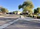 Residential street view with mature trees and a park at 8809 W Windrose Dr, Peoria, AZ 85381