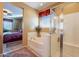 Relaxing bathroom with soaking tub and a walk-in shower at 16140 W Almeria Rd, Goodyear, AZ 85395