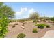 Landscaped backyard with gravel, desert plants, and putting green at 21139 N 266Th Ave, Buckeye, AZ 85396