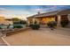 Large backyard with horseshoe pit and seating at 22719 N 93Rd St, Scottsdale, AZ 85255