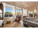 Relaxing living room with patio doors opening to pool area at 22719 N 93Rd St, Scottsdale, AZ 85255