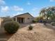 Landscaped backyard with gravel and desert landscaping at 6546 E Casa De Risco Ln, Gold Canyon, AZ 85118