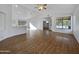 Spacious living area featuring hardwood floors and an open layout at 6546 E Casa De Risco Ln, Gold Canyon, AZ 85118