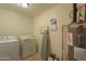 Laundry room with washer, dryer and water heater at 8323 W Devonshire Ave, Phoenix, AZ 85037