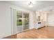 Kitchen area with sliding glass doors leading to the backyard at 15446 N Lakeforest Dr, Sun City, AZ 85351