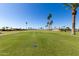 View of the green golf course at the Apache Wells Country Club on a sunny day at 2233 N Middlecoff Dr, Mesa, AZ 85215