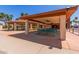 Covered picnic area offering picnic tables and ceiling fans at 2233 N Middlecoff Dr, Mesa, AZ 85215