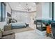 Spacious Primary suite with king bed, fireplace, and picture gallery wall at 23807 N 64Th Ave, Glendale, AZ 85310