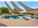 Inviting freeform pool with shade structures at 23807 N 64Th Ave, Glendale, AZ 85310