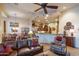 Open kitchen with island, stainless steel appliances, and breakfast nook at 3525 E Robin Ln, Phoenix, AZ 85050