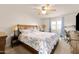 Bedroom with double bed and ceiling fan at 3825 E Camelback Rd # 290, Phoenix, AZ 85018