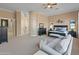 Large main bedroom with sitting area and glass block feature at 42034 N Harbour Town Ct, Anthem, AZ 85086