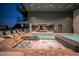 Rooftop pool and jacuzzi with lounge chairs at 4422 N 75Th St # 7009, Scottsdale, AZ 85251