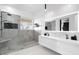 Spa-like bathroom with double vanity, large shower and modern fixtures at 47970 N Navidad Ct, Gold Canyon, AZ 85118