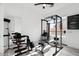 Home gym featuring weight rack and various equipment at 47970 N Navidad Ct, Gold Canyon, AZ 85118