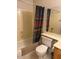 Clean bathroom with a shower/tub combo, toilet and vanity at 9708 E Via Linda -- # 2322, Scottsdale, AZ 85258