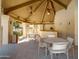 Relaxing covered patio with tables and chairs, great for outdoor dining at 9708 E Via Linda -- # 2322, Scottsdale, AZ 85258