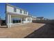 Backyard features covered patio, block wall and dirt landscaping at 11029 E Ulysses Ave, Mesa, AZ 85212