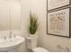 Modern powder room features stylish decor and a vessel sink at 11029 E Ulysses Ave, Mesa, AZ 85212