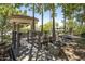 Peaceful gazebo with a charming bridge and stream at 1220 N Cliffside Dr, Gilbert, AZ 85234