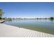 Enjoy serene lake views from the dock at 1220 N Cliffside Dr, Gilbert, AZ 85234