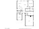 One-story home floor plan featuring 2 bedrooms, 2 bathrooms, living room, kitchen and garage at 15041 W Wrigley Way, Surprise, AZ 85374