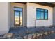Front exterior view with modern design and stone accents at 15214 N Elena Dr, Fountain Hills, AZ 85268