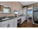 Elegant bathroom with granite countertops, walk-in shower, and modern fixtures at 15848 E Palomino Blvd, Fountain Hills, AZ 85268
