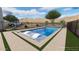 Relaxing pool with lounge chairs and a waterfall feature at 15848 E Palomino Blvd, Fountain Hills, AZ 85268