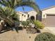 One-story house with palm trees and a welcoming front entrance at 16336 W Salado Creek Dr, Surprise, AZ 85387