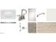 Bathroom design details, featuring a vanity, faucet, and flooring at 22820 E Lords Way, Queen Creek, AZ 85142