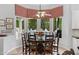 Inviting breakfast nook with a view of the outdoor pool area and lush greenery at 321 N Portland Ave, Gilbert, AZ 85234